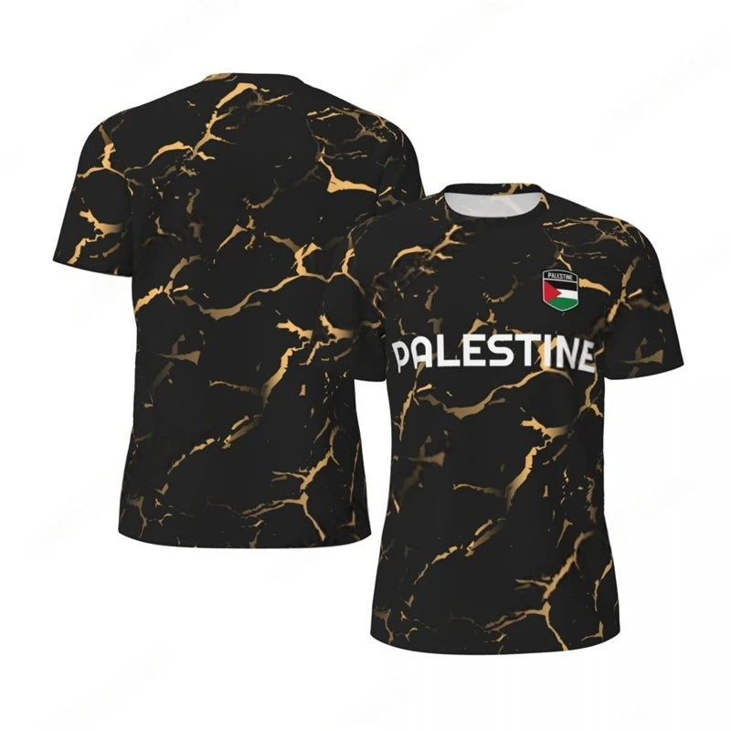 T-shirt Palestine – Drapeau National 3D | Mode Été Unisexe Sport & Streetwear
