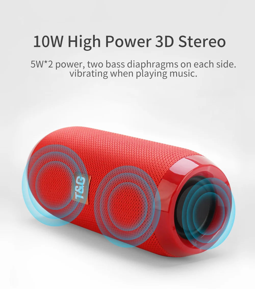 Haut-parleur Bluetooth T & G TG117, boîte de son TWS Portable