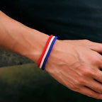 Bracelet Homme Corde Argent – Double Boucle Sécurité