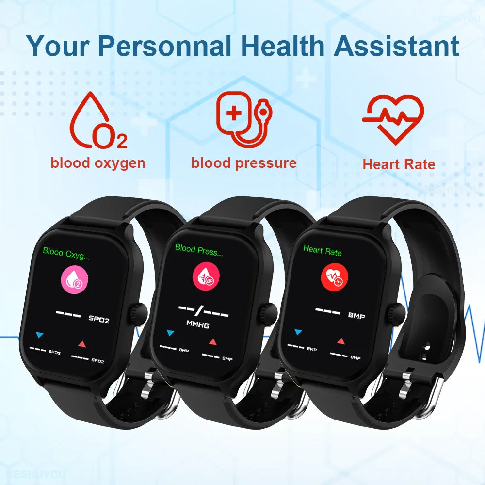 Montre Connectée 2.01'' HD, Appels Bluetooth - KESHUYOU H9 Pro Max