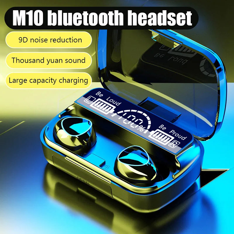 Écouteurs Bluetooth avec Boîte de Charge – Casque Sans Fil, Microphone Intégré