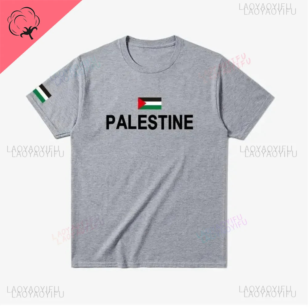 T-shirt Palestine – Drapeau National 100% Coton