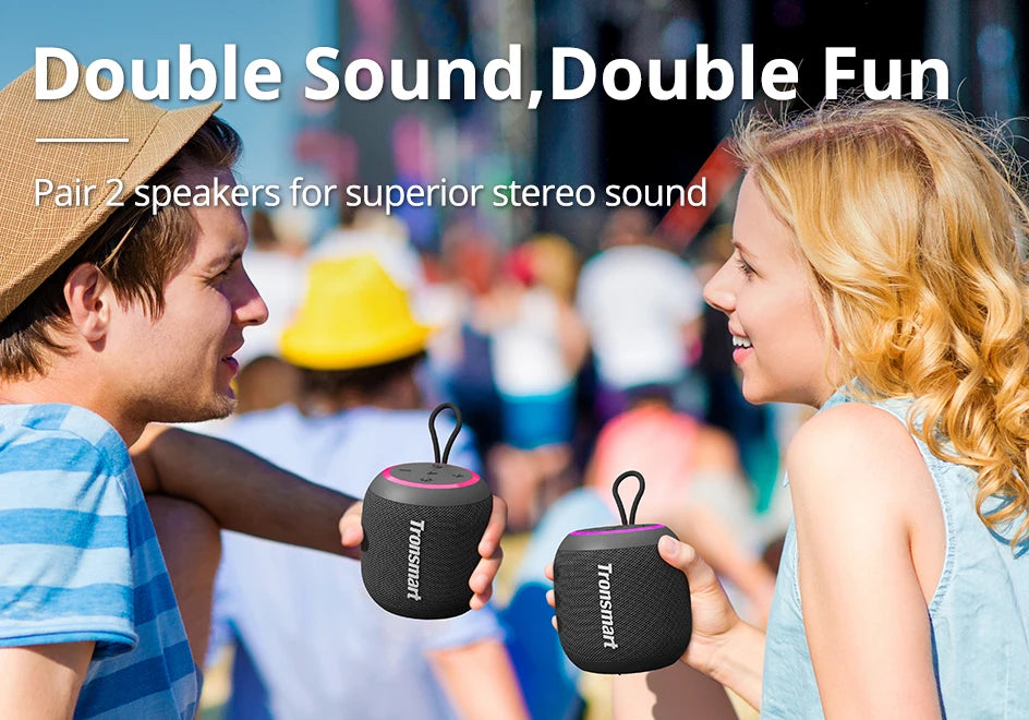 Mini Enceinte Bluetooth Portable, Étanche IPX7 & LED - Tronsmart T7 –
