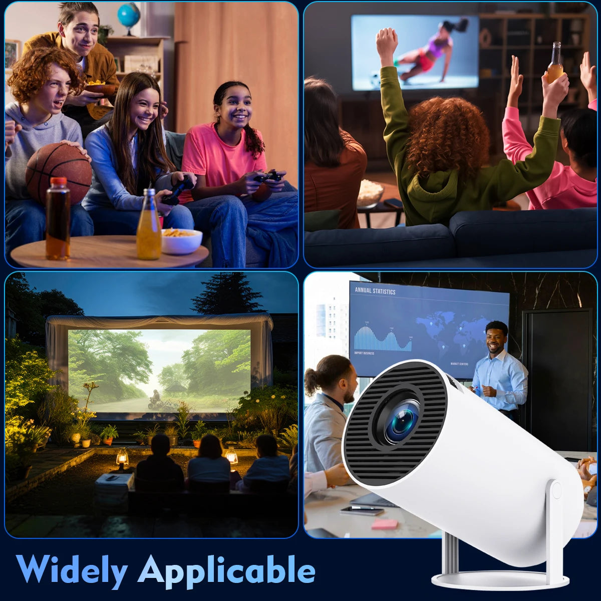 Projecteur Portable HY300 PRO MAGCUBIC | 4K, WiFi6, Android 11 – Home Cinéma & Extérieur