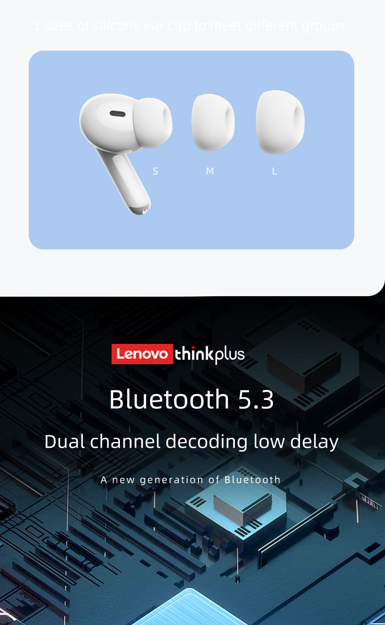 Écouteurs Lenovo XT88 | Bluetooth 5.3, Son HiFi, Microphone & Contrôle Tactile