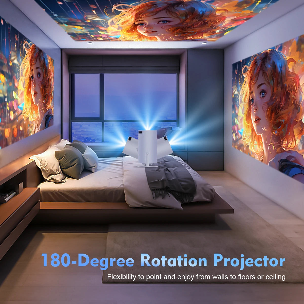 Projecteur Portable HY300 PRO MAGCUBIC | 4K, WiFi6, Android 11 – Home Cinéma & Extérieur