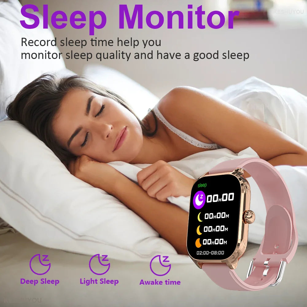Montre Connectée 2.01'' HD, Appels Bluetooth - KESHUYOU H9 Pro Max