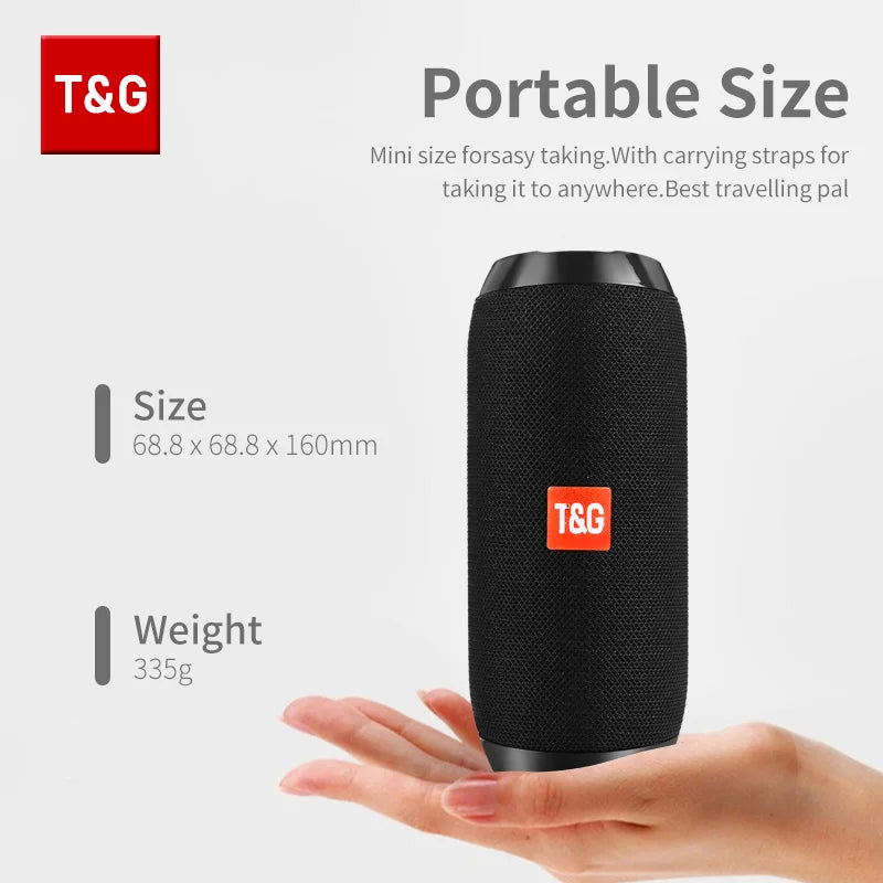 Haut-parleur Bluetooth T & G TG117, boîte de son TWS Portable