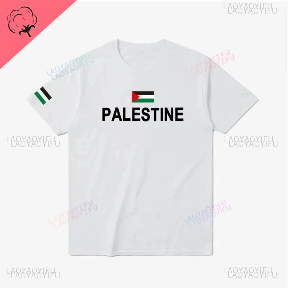 T-shirt Palestine – Drapeau National 100% Coton