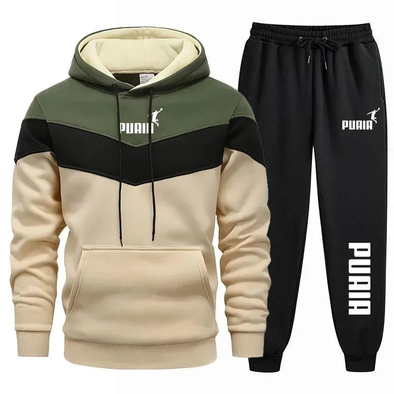 Ensemble Sweat à Capuche + Pantalon – Printemps & Automne Décontracté