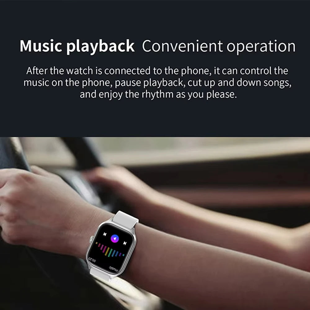 Montre Connectée 2.01'' HD, Appels Bluetooth - KESHUYOU H9 Pro Max